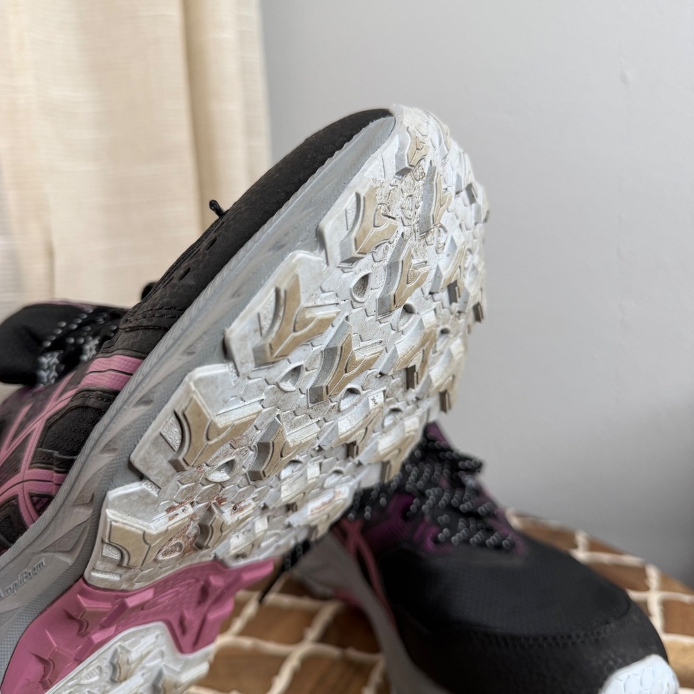 Asics Gel-Venture 9 Trail Running Shoes Black Purple Women's 7 Wide No Insoles - Picture 11 of 12